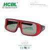 Foldable Red Circular Polarized 3D Glasses For 4DX Movie With PE Frame 0.26~ 0.mm Filter Lens