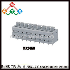 5.0mm PCB screwless terminal block connector