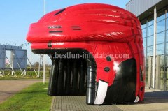 Hockey helmet inflatable tent