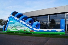 Inflatable toboggan winter custom