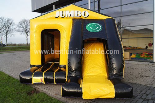 Unique jump inflatable bouncy slide