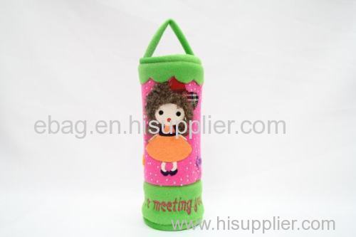 lovely cartoon plush 7#girl cylindrical pencil bags