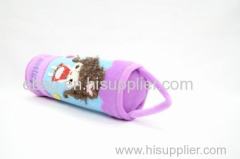 cartoon plush 10#girl cylindrical pencil bags