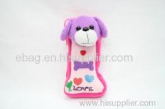 cartoon plush shape of bone dog pencil bags