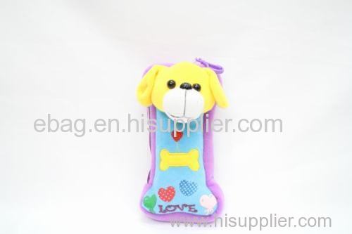 lovely cartoon plush shape of bone 1#dog pencil bags