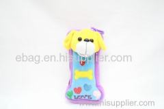 cartoon plush shape of bone 2#dog pencil bags