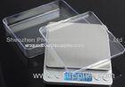 Large Brushed Stainless Steel Electronic Kitchen Scale with Blue Backlight Screen