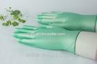 Powdered green Disposable Vinyl Glove food contact DINP material large size