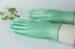 Powdered green Disposable Vinyl Glove food contact DINP material large size