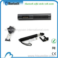 bluetooth selfie stick with zoom button