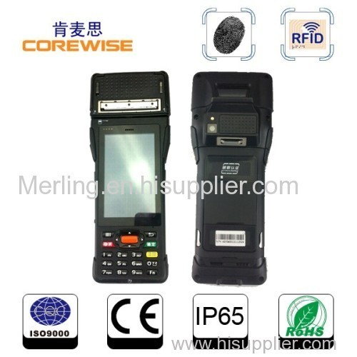 Handheld pos with printer RFID,EMV,magnetic stripe card reader