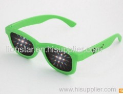 Plastic diffraction glasses firework glasses