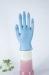 Stretchable Blue food disposable latex gloves for cleaning and nursing