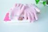 Anti - Aging Natural Pink Moisturizing Gel Gloves , Personal Hydrating Gel Gloves