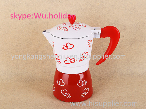 hot selling aluminum coffee maker new design moka pot