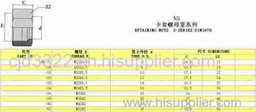 Retaining Nuts S-Series Din3870