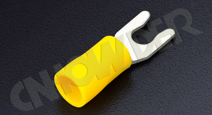 Vinyl insulated locking spade terminal