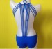 2015 New Ruffle Sexy Push Up Vintage One Shoulder Padded Monokini One Piece Swimsuit Swimwear Bathing Suit Size S M L