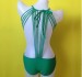 2015 New Ruffle Sexy Push Up Vintage One Shoulder Padded Monokini One Piece Swimsuit Swimwear Bathing Suit Size S M L