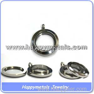 Stainless steel jewelry screw floating locket