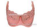 Breathable Large Size Full Figured Bra for Girls , Haw Red Contrast Color