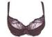 Coffee Soft Full Figured Bras 95E Lace Microfiber Fabric , Classic Dots Printing