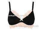 Black White Seamless Cotton Nursing Bra with Soft Lace for Womens