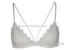 Sexy Womens Pretty Lace Bralettes White Triangle Bra Customized