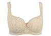 Comfort Beige Breast Minimizer Bra Mold Cup All over Lace Classic Style