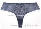Jacquard Satin Floral T Back thongs for women , Ladies Thong Panties