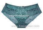 Fashion Lace Low Rise Boyshorts Panties , Jacquard Satin Floral Lace Underwear