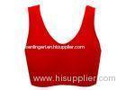 Fabulous Red Wireless Soft Sports Bra for Full-busted Comfortable