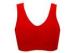 Fabulous Red Wireless Soft Sports Bra for Full-busted Comfortable
