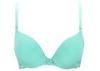 Gel Padded Underwire Seamless Bras , Green Pretty Lace Bra for Summer