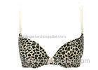 Sexy 3/4 Cup Nylon Leopard Print bra padded bralette for Ladies , Girls