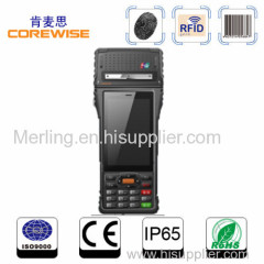 handheld android rfid credit card reader with printer,barcode scanner,fingerprint,MSR.contact IC card re