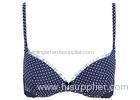 Beautiful Centre Panel Padded Push Up Bras in Classical Dots Printing Microfiber