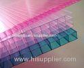 Customized Pink / Blue / Orange Soundproof Polycarbonate Hollow Sheet For Stadiums