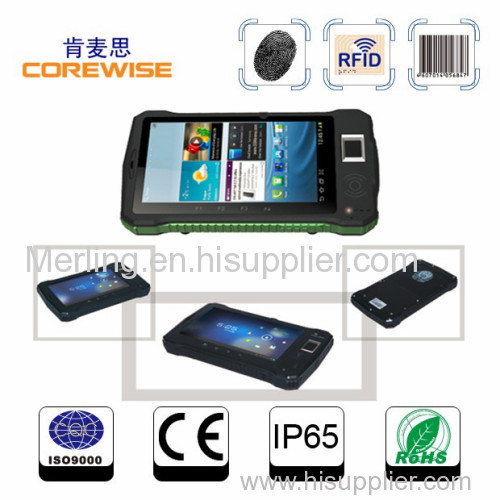  Android PDA with barcode scanner,RFID reader and fingerprint reader