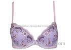 Exquisit Embroidery Lace Gel Padding Push Up Bra , Chic Bow Decoration