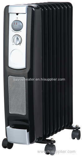 Black Electric Oil Filled Radiator Heater