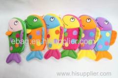 cartoon plush shape of 2#fish pencil bags