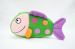 lovely cartoon plush shape of 2#fish pencil bags