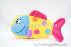 cartoon plush shape of 4#fish pencil bags