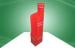 Red Cardboard Dump Bins , Cardboard Display Units For Christmas Gifts