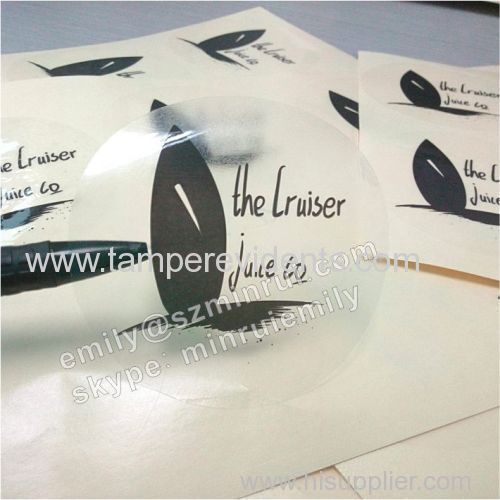 Vinyl company logo transparent labels seal stickers