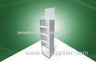 White Free Standing Display Unit , Cardboard Floor Pallet Display Racks