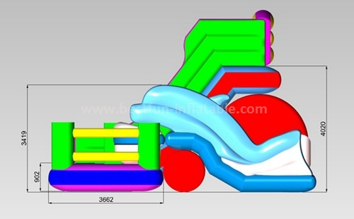 Animal design inflatable slide