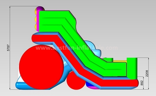 Animal design inflatable slide