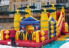 Backyard inflatable slide toys